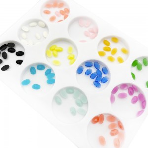  Plastic stones MASTER professional MULTI-COLORED OVALS ,MAS055