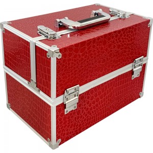 Suitcase for nail Polish hard 34*21*25 cm RED CROCODILE ,MIS1550