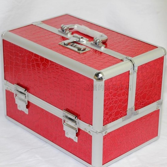 Suitcase for nail Polish hard 34*21*25 cm RED CROCODILE ,MIS1550, 17505, All for nails,  Health and beauty. All for beauty salons,All for a manicure ,All for nails, buy with worldwide shipping