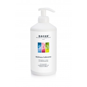 Crème pieds SPA aux extraits de lotus, bambou et hibiscus, 500 ml. distributeur. SPA Bien-être Fusscreme