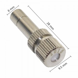 Edelstahl-Nebeldüsen mit Keramikventil 0,1 - 0,6 mm zum Befeuchten, Kühlen, Entstauben, Aufbereiten