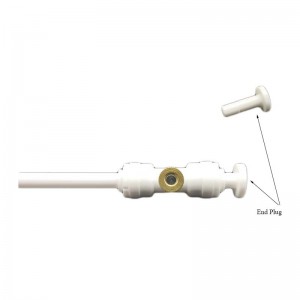 Заглушка для фитинга для систем быстрого монтажа на соеденительной трубе 6 мм, белая