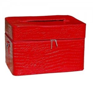 Master suitcase leatherette 2700-9 red lacquer