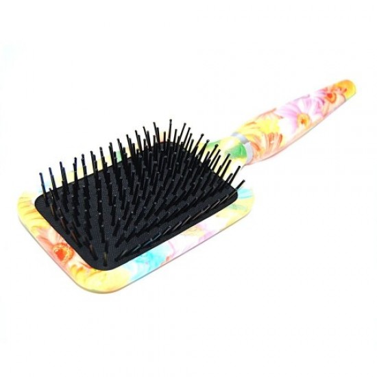 Massage comb square (flowers), 57873, Hairdressers,  Health and beauty. All for beauty salons,All for hairdressers ,Hairdressers, buy with worldwide shipping