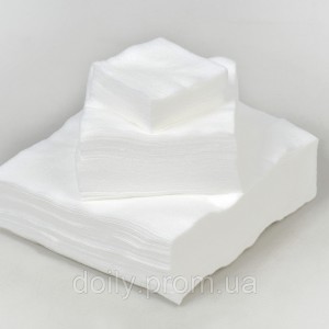  Lint-free napkins MINI Panni Mlada® 6x10 cm (100 pcs/pack) from spunlace Texture: smooth, mesh