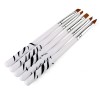 Conjunto de 5 pincéis para verniz gel Zebra - (2684)-19101-Китай-Escovas, Limas, buffs