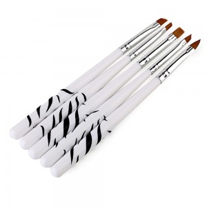  Set of 5 brushes for gel polish Zebra - (2684)