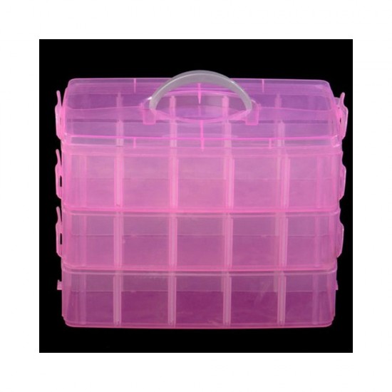 Plastic box transformer medium size Width 17 height 18 Length 25 cm PINK, KOD520-KKB10, 18968, Containers,  Health and beauty. All for beauty salons,All for a manicure ,All for nails, buy with worldwide shipping