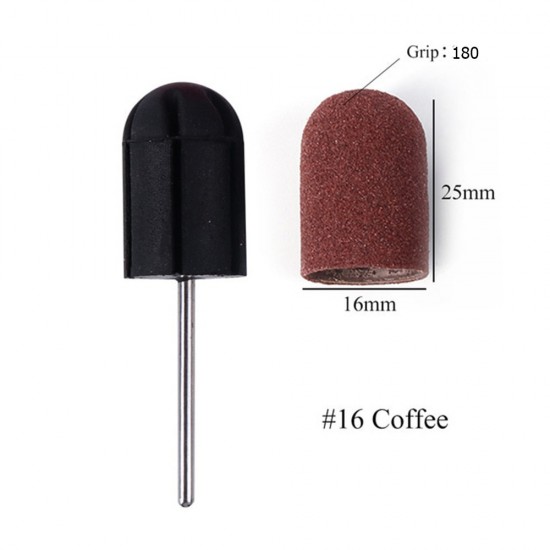 The cap is 16-180. Diameter 16 mm Length 25 mm 180 Grits, LAK030, 17539, Cutter for manicure,  Health and beauty. All for beauty salons,All for a manicure ,All for nails, buy with worldwide shipping