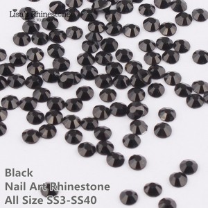  Swarovski stones SS4 glass Black 1440 pcs