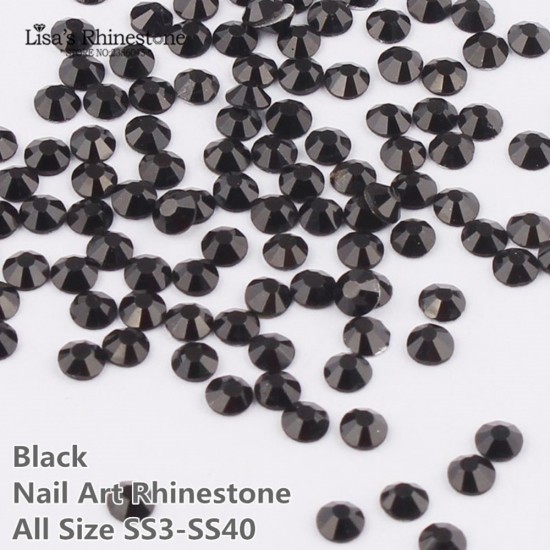 Swarovski stones SS4 glass Black 1440 PCs, MIS070, 19026, Stones,  Health and beauty. All for beauty salons,All for a manicure ,All for nails, buy with worldwide shipping