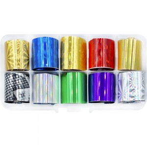 Nail art folie set 50 cm 10 st DISCO ,MAS078