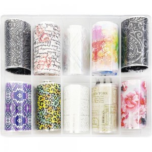  Set of wide foil for nail design 50 cm 10 pcs IZMIR, MAS087