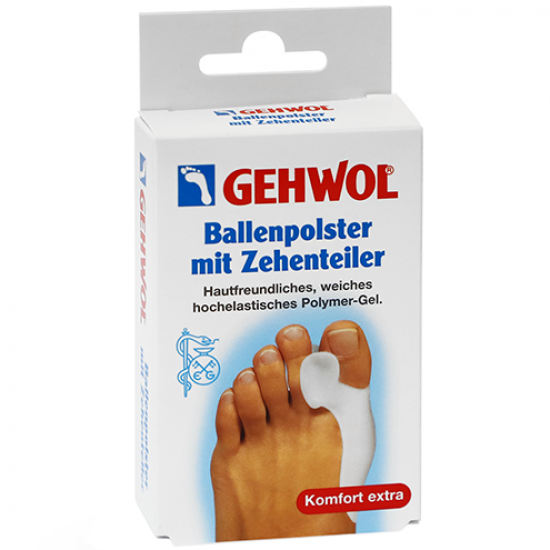 Corretivo em gel e almofada para polegar Gehwol 1 peça  Ballenpolster mit Zehenteiler-187630-Gehwol-cuidados com os pés