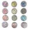Een set kleurrijke zaagsel-confetti 12 stuks. ,KIT070-18946-Китай-Decor en nagelontwerp