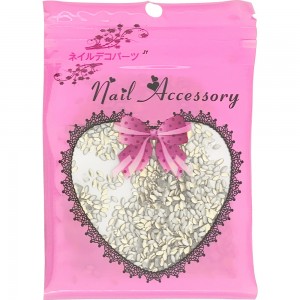  Nail Accessory Metal Stickers SILVER SMALL GRAINS