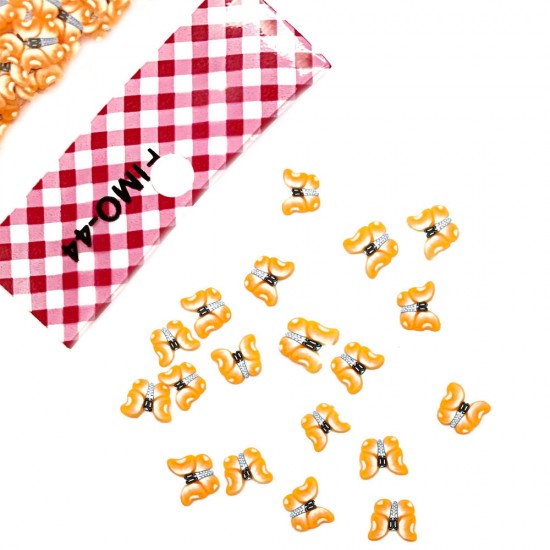 Fimo in a bag ORANGE BUTTERFLIES 100 PCs,  17699, Fimo,  Health and beauty. All for beauty salons,All for a manicure ,All for nails, buy with worldwide shipping