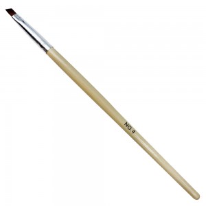  Gel brush SLOPED with wooden handle №4