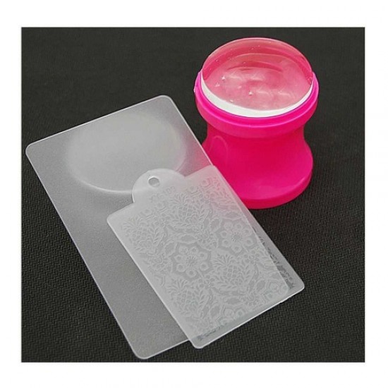 Seal siliconen om te stempelen (roze/blauw)-58639-China-Decor en nagelontwerp