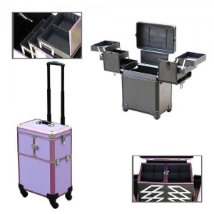 Suitcase 02# on wheels (purple)