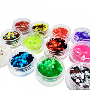 Set of colorful HEXAGONS Beauty Sky 12 jars, AMIS090