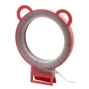  Lampa RK-23 ring Panda (różowy \ czarny \ biały)