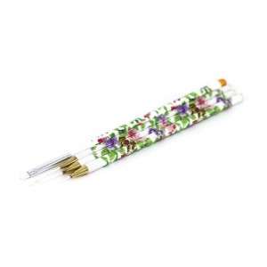  Borstelset 4st (wit/bloemen)