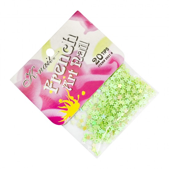 Flowers Knail Fench Art Nail LIGHT green with a tint, LAK00833, 19296, Decor,  Health and beauty. All for beauty salons,All for a manicure ,All for nails, buy with worldwide shipping