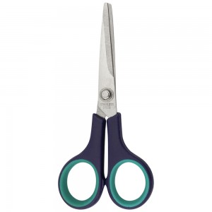  Small scissors STAINLESS STEEL with blue handles 14 cm.  