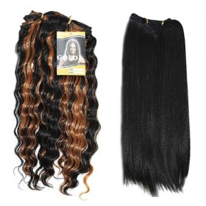  Cabelo falso em tranças (liso/cacheado)