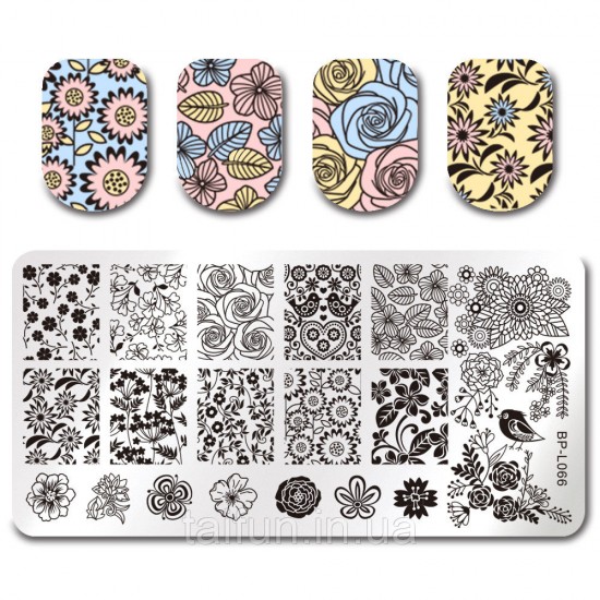 Stem plate Born Pretty BP-L066, 63921, Stamping Born Pretty,  Health and beauty. All for beauty salons,All for a manicure ,Decor and nail design, buy with worldwide shipping