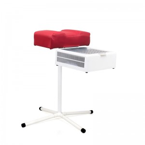 Pedicure kit with Teri 800 M extractor hood and collapsible footrest with red top, pedicure kit,tripod for desktop extractor hood