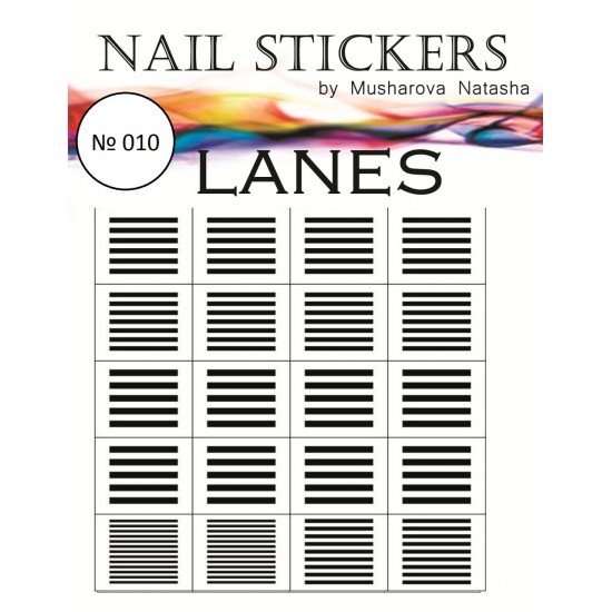 Line stencils for nails-tagore_Линии №010-TAGORE-Airbrush for nails Nail Art