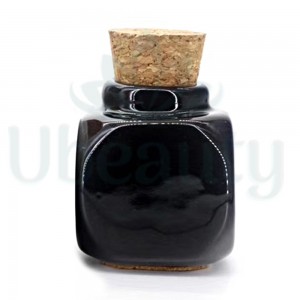 Monomer jar with cork, ceramic