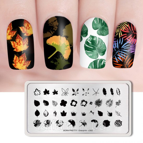 Stamping plates Born Pretty Stencils Overprint L-002, 63825, Stamping Born Pretty,  Health and beauty. All for beauty salons,All for a manicure ,Decor and nail design, buy with worldwide shipping