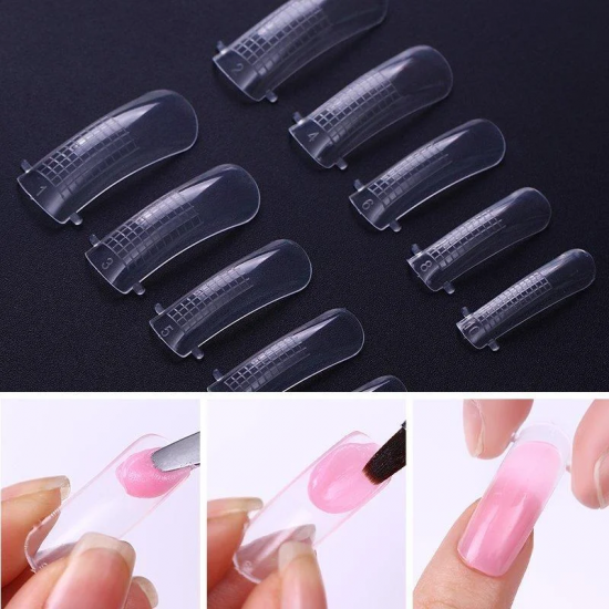 The upper form is reusable in a white blister 10 sections 100 pieces for nail extension and strengthening, 19780, Top Shape,  Health and beauty. All for beauty salons,All for a manicure ,Nail extensions, buy with worldwide shipping