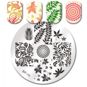 Stamping plate Born Pretty Leaves BP-19