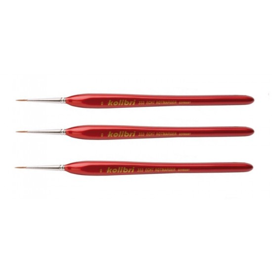 Set of brushes Kolibri 333 #0 marten, 3 pcs-tagore_170006-TAGORE-Airbrushes