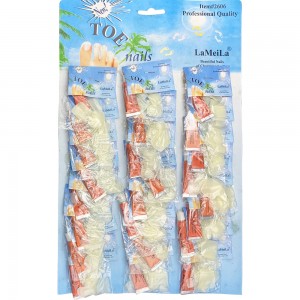  Prix pour 12 sachets. Feuille de faux ongles TOE nail pour les orteils