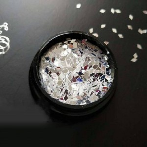 Decor voor nagels Spiegel confetti ruiten, voor nageldesign nr. 28