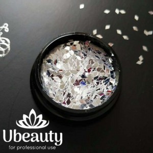  Décor pour les ongles Losanges de confettis miroir, pour la conception des ongles n ° 28