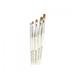  Set of gel brushes with WHITE handles 5 pcs, KOD180-HO3103