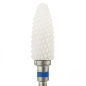 Ceramic burr Oval cut Medium (M), the most popular tip, blue, non-clogging, Insensitive to chemicals