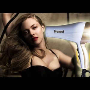 Universal hair dryer 810 KM 1800W with diffuser, Kemei KM-810 powerful hair dryer, styling, 3 nozzles included, for all hair types