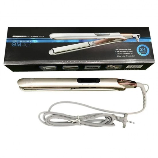 Iron 407 GM, hair straightener Gemei GM407, high-quality coating, fast heating, LED display, stylish design, for salons and at home, for daily use, 60607, Electrical equipment,  Health and beauty. All for beauty salons,All for a manicure ,Electrical equip