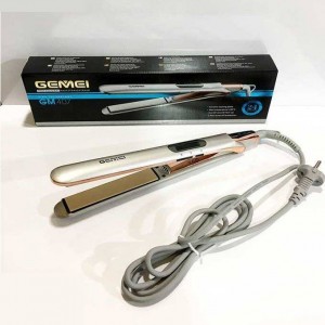 Iron 407 GM, hair straightener Gemei GM407, high-quality coating, fast heating, LED display, stylish design, for salons and home, for daily use