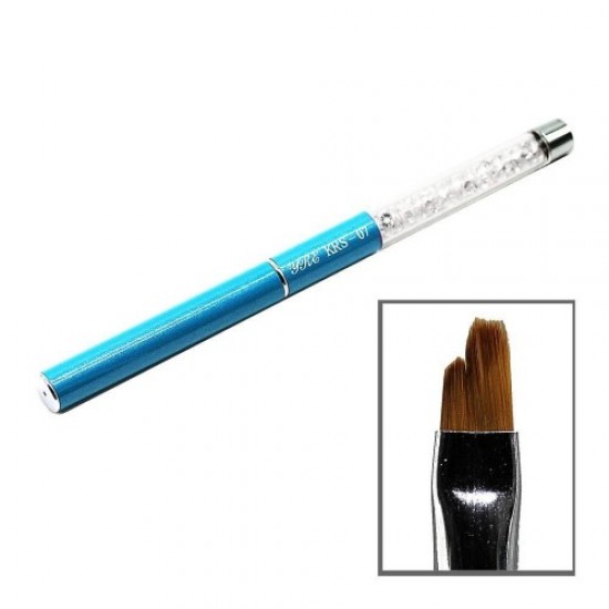 Folding paintbrush (turquoise with decor), 59026, Nails,  Health and beauty. All for beauty salons,All for a manicure ,Nails, buy with worldwide shipping