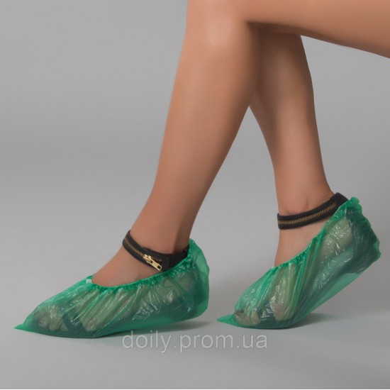 Couvre-chaussures en polyéthylène non stérile jetable Polix PRO&MED (100pcs par paquet)-33682-Партнер-TM Polix PRO&MED
