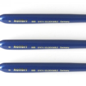  Set of brushes Kolibri 888 #0 synthetics, 3 pcs