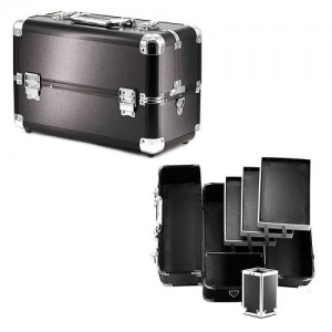 Suitcase aluminum 109 matt black